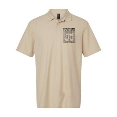 My Password Is The Last 8 Digits Of Pi Funny Pi Day .Png Softstyle Adult Sport Polo