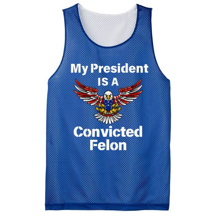 My President Is A Convicted Felon Election 2024 Voting Mesh Reversible Basketball Jersey Tank