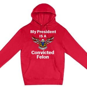 My President Is A Convicted Felon Election 2024 Voting Premium Pullover Hoodie