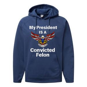 My President Is A Convicted Felon Election 2024 Voting Performance Fleece Hoodie