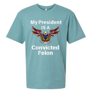 My President Is A Convicted Felon Election 2024 Voting Sueded Cloud Jersey T-Shirt