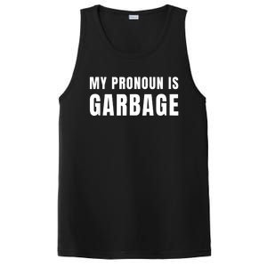 My Pronoun Is Garbage Sarcastic Trump Vance Supporters Maga PosiCharge Competitor Tank