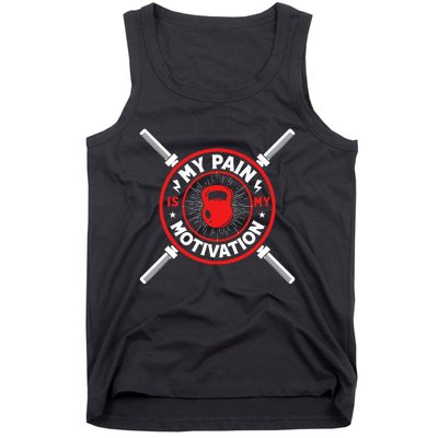 My Pain Is My Motivation Gym Graphic Tank Top