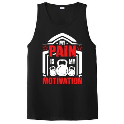 My Pain Is My Motivation Fitness Graphic PosiCharge Competitor Tank