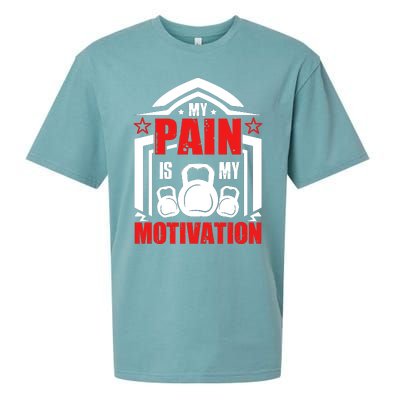 My Pain Is My Motivation Fitness Graphic Sueded Cloud Jersey T-Shirt