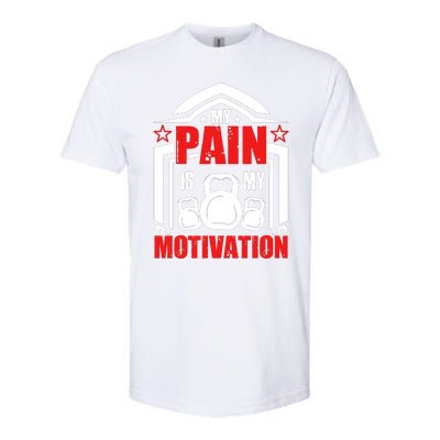 My Pain Is My Motivation Fitness Graphic Softstyle CVC T-Shirt