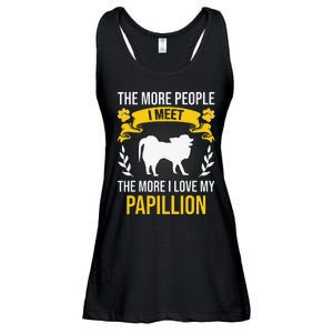 More People I Meet More I Love Papillion Dog Lover Ladies Essential Flowy Tank