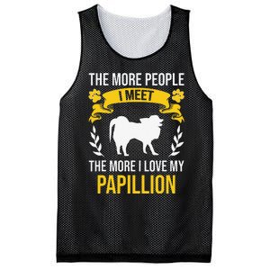 More People I Meet More I Love Papillion Dog Lover Mesh Reversible Basketball Jersey Tank