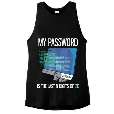 My Password Is The Last 8 Digits Of Pi Funny Programmer Ladies PosiCharge Tri-Blend Wicking Tank