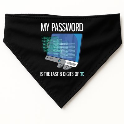 My Password Is The Last 8 Digits Of Pi Funny Programmer USA-Made Doggie Bandana