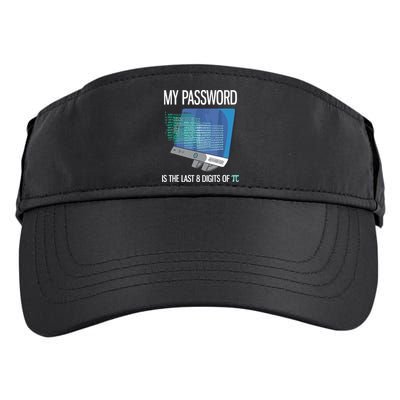 My Password Is The Last 8 Digits Of Pi Funny Programmer Adult Drive Performance Visor