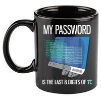 My Password Is The Last 8 Digits Of Pi Funny Programmer 11oz C Handle Ceramic Mug