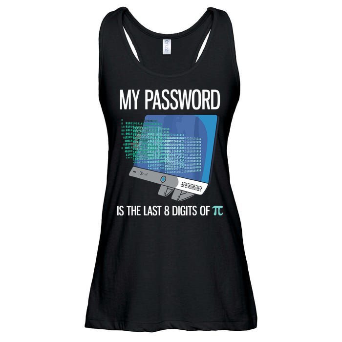 My Password Is The Last 8 Digits Of Pi Funny Programmer Ladies Essential Flowy Tank