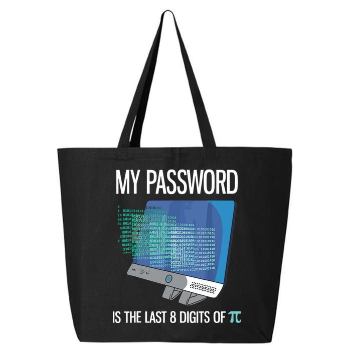 My Password Is The Last 8 Digits Of Pi Funny Programmer 25L Jumbo Tote