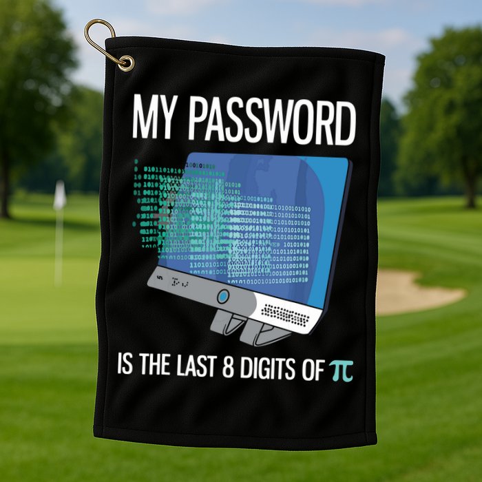 My Password Is The Last 8 Digits Of Pi Funny Programmer Golf Towel