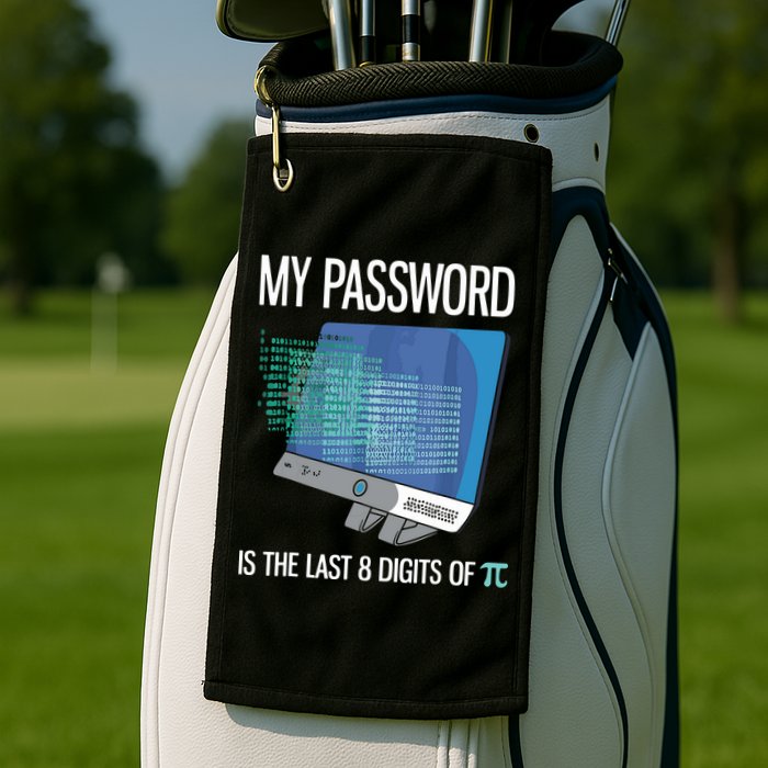 My Password Is The Last 8 Digits Of Pi Funny Programmer Golf Towel