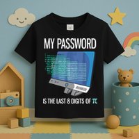 My Password Is The Last 8 Digits Of Pi Funny Programmer Toddler T-Shirt
