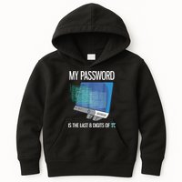 My Password Is The Last 8 Digits Of Pi Funny Programmer Kids Hoodie