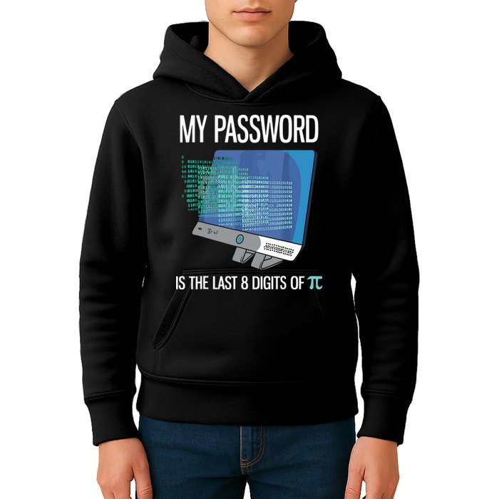 My Password Is The Last 8 Digits Of Pi Funny Programmer Kids Hoodie