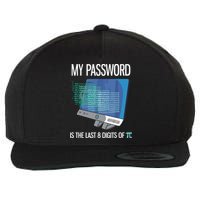 My Password Is The Last 8 Digits Of Pi Funny Programmer Wool Snapback Cap