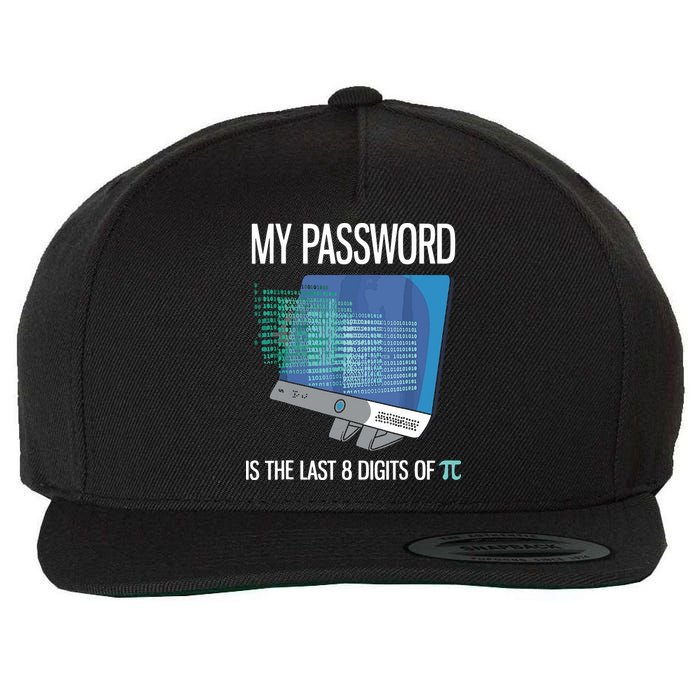 My Password Is The Last 8 Digits Of Pi Funny Programmer Wool Snapback Cap