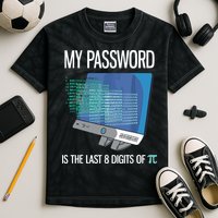 My Password Is The Last 8 Digits Of Pi Funny Programmer Kids Tie-Dye T-Shirt