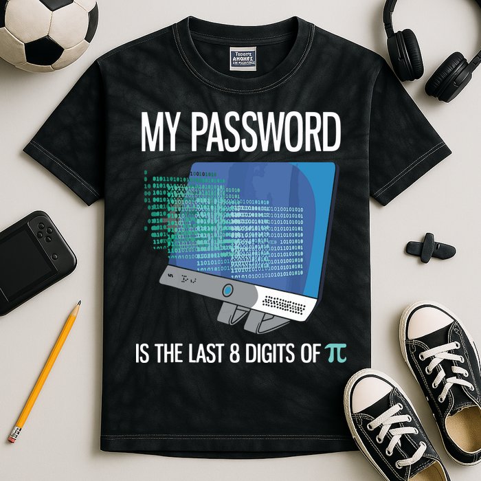 My Password Is The Last 8 Digits Of Pi Funny Programmer Kids Tie-Dye T-Shirt