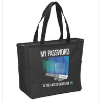 My Password Is The Last 8 Digits Of Pi Funny Programmer Zip Tote Bag