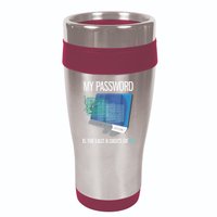 My Password Is The Last 8 Digits Of Pi Funny Programmer 16oz Travel Tumbler