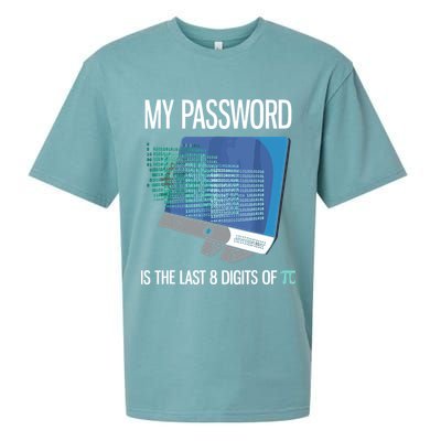 My Password Is The Last 8 Digits Of Pi Funny Programmer Sueded Cloud Jersey T-Shirt