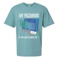 My Password Is The Last 8 Digits Of Pi Funny Programmer Sueded Cloud Jersey T-Shirt