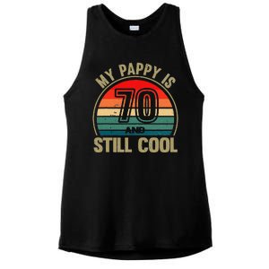 My Pappy Is 70 And Still Cool GrandfatherS Birthday Ladies PosiCharge Tri-Blend Wicking Tank