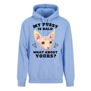 My Pussy Is Bald What About Yours Funny Cat Unisex Surf Hoodie