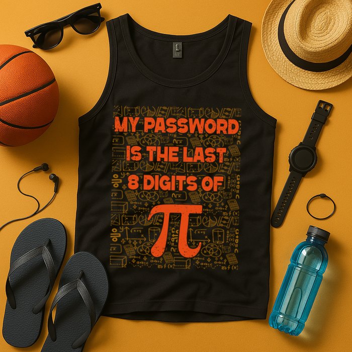My Password Is The Last 8 Digits Of Pi Math Geek Nerd Pi Day Tank Top
