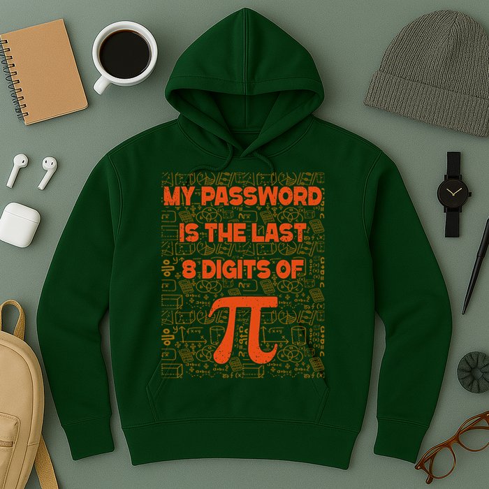 My Password Is The Last 8 Digits Of Pi Math Geek Nerd Pi Day Hoodie