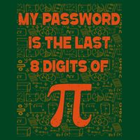 My Password Is The Last 8 Digits Of Pi Math Geek Nerd Pi Day Hoodie