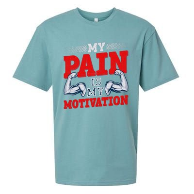 My Pain Is My Motivation Fitness Motto Sueded Cloud Jersey T-Shirt