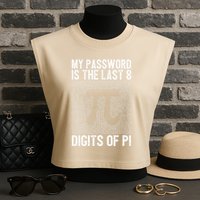My Password Is The Last 8 Digits Of Pi Day Art Symbol Lover Garment-Dyed Women's Muscle Tee