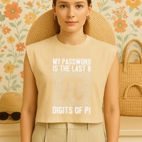 My Password Is The Last 8 Digits Of Pi Day Art Symbol Lover Garment-Dyed Women's Muscle Tee