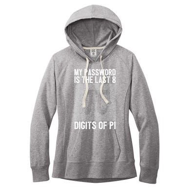 My Password Is The Last 8 Digits Of Pi Day Art Symbol Lover Women's Fleece Hoodie