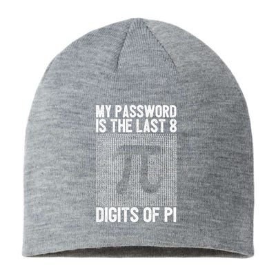 My Password Is The Last 8 Digits Of Pi Day Art Symbol Lover Sustainable Beanie