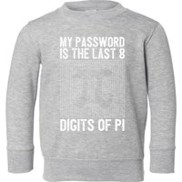 My Password Is The Last 8 Digits Of Pi Day Art Symbol Lover Toddler Sweatshirt