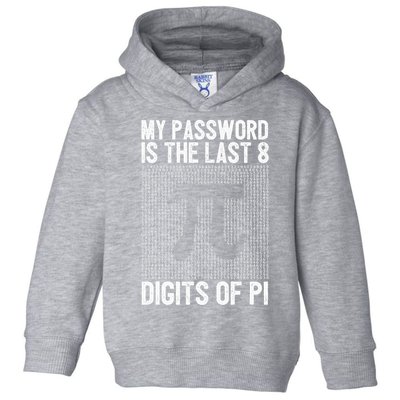 My Password Is The Last 8 Digits Of Pi Day Art Symbol Lover Toddler Hoodie