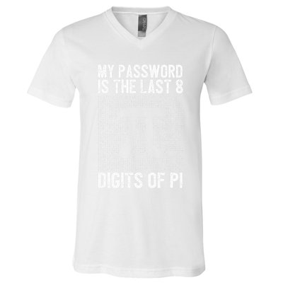 My Password Is The Last 8 Digits Of Pi Day Art Symbol Lover V-Neck T-Shirt