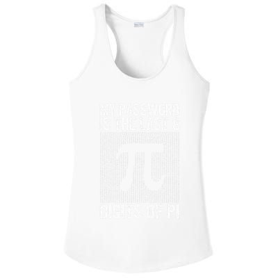 My Password Is The Last 8 Digits Of Pi Day Art Symbol Lover Ladies PosiCharge Competitor Racerback Tank