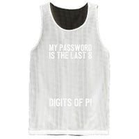 My Password Is The Last 8 Digits Of Pi Day Art Symbol Lover Mesh Reversible Basketball Jersey Tank