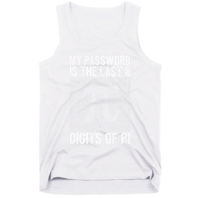 My Password Is The Last 8 Digits Of Pi Day Art Symbol Lover Tank Top
