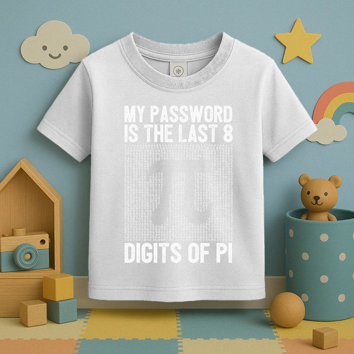 My Password Is The Last 8 Digits Of Pi Day Art Symbol Lover Toddler T-Shirt