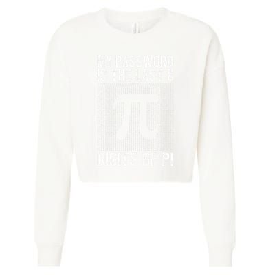 My Password Is The Last 8 Digits Of Pi Day Art Symbol Lover Cropped Pullover Crew
