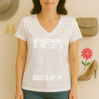 My Password Is The Last 8 Digits Of Pi Day Art Symbol Lover Women's V-Neck T-Shirt